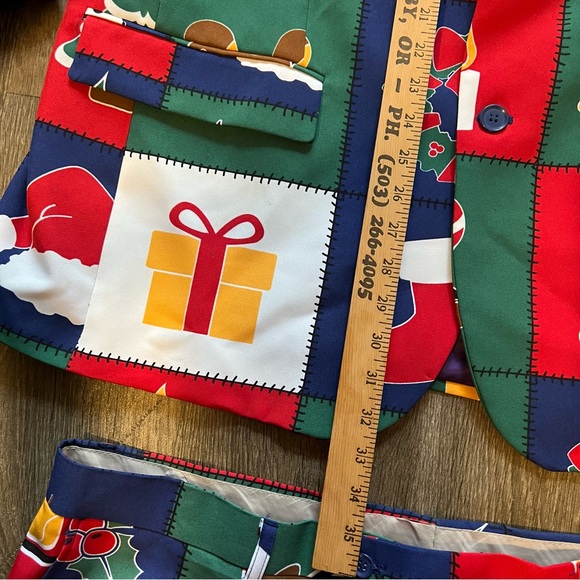 OPPOSUITS Fun Ugly Christmas Suit Jacket Pants Men's size 50 - Picture 9 of 13